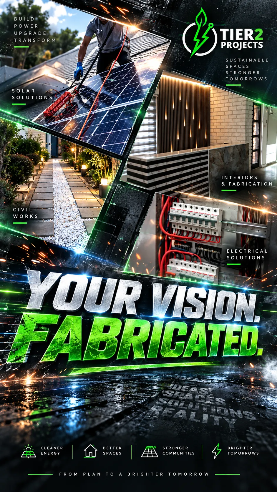 Tier 2 Projects solar and civil project montage