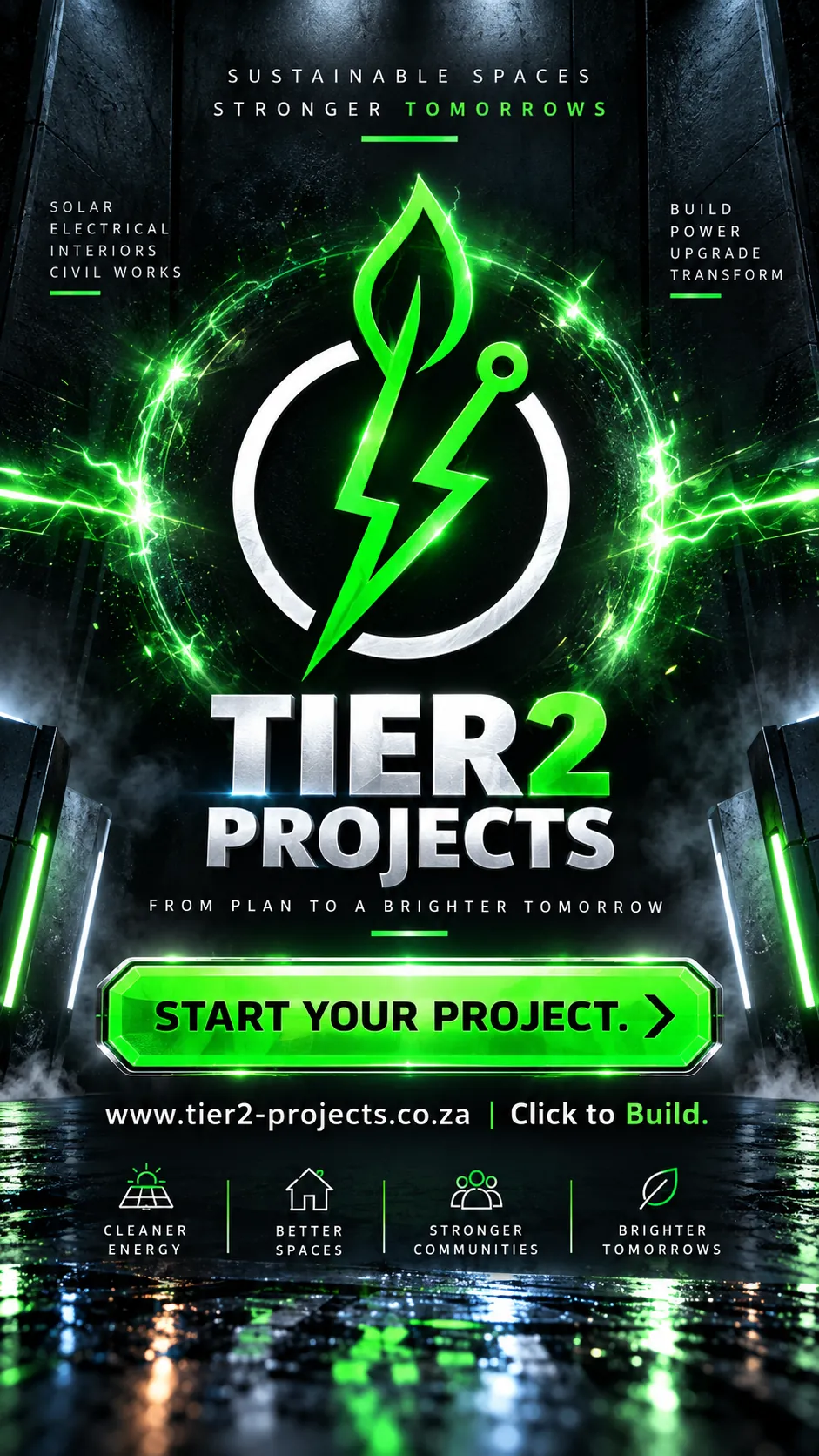 Tier 2 Projects sustainable spaces brand artwork